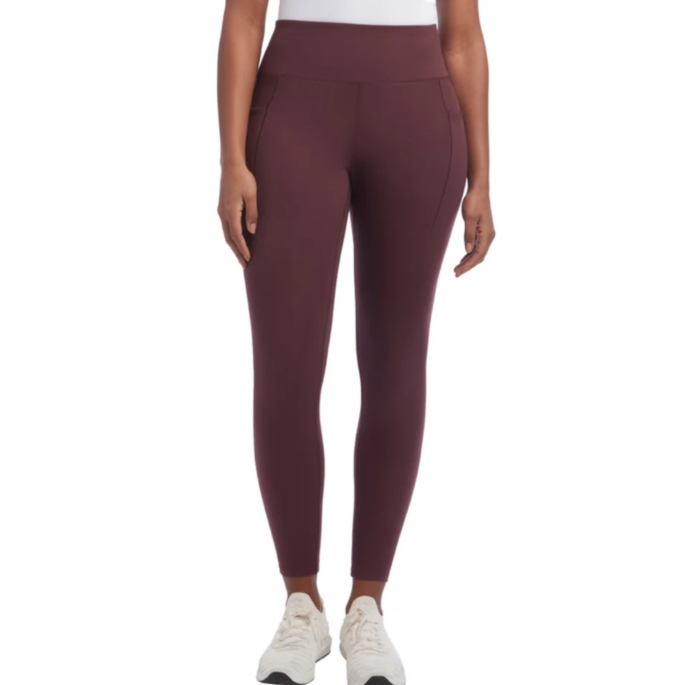 NWT Danskin Legging Womens Medium Red High Rise Brushed -- 2 available